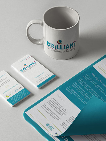 Brilliant Accounting and Training Stationary Design