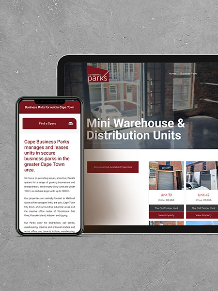 Cape Business Parks Property Website